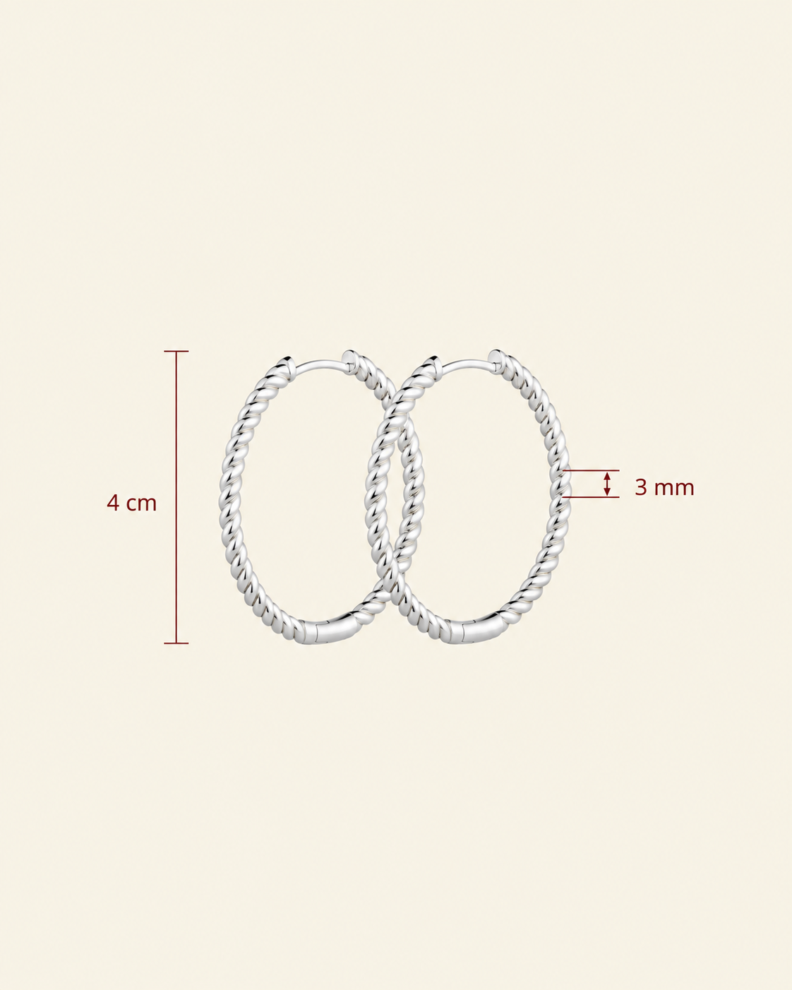 Timeless Amazon Spin Hoops Silver - Charlotte Bonde Sthlm