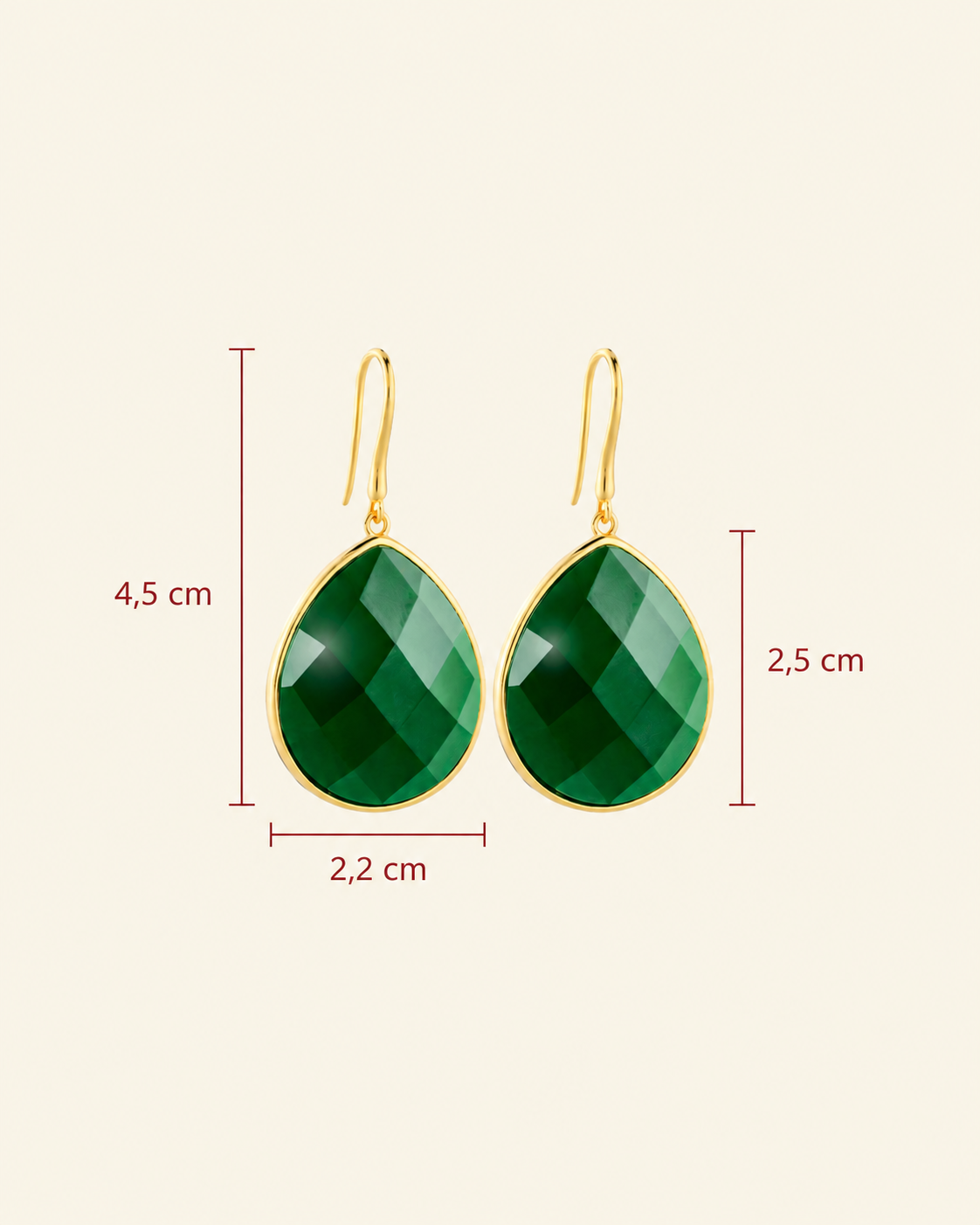 Paulina Just Perfect Earrings Green Gold - Charlotte Bonde Sthlm