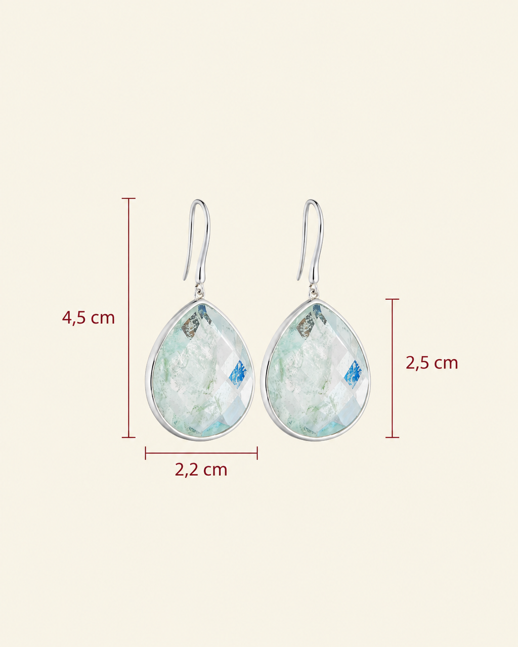 Paulina Just Perfect Earrings Aqua Green Silver - Charlotte Bonde Sthlm