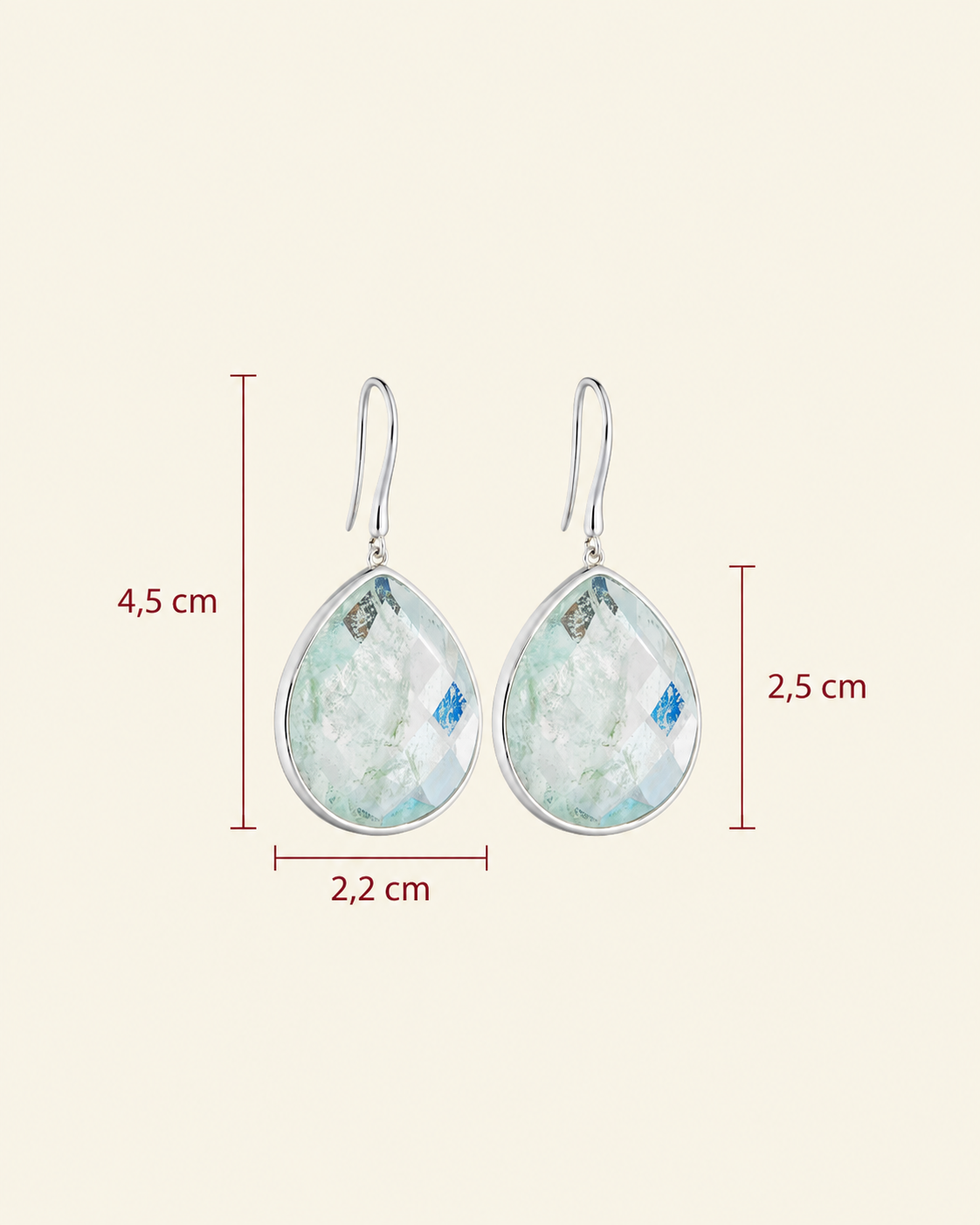 Paulina Just Perfect Earrings Aqua Green Silver - Charlotte Bonde Sthlm