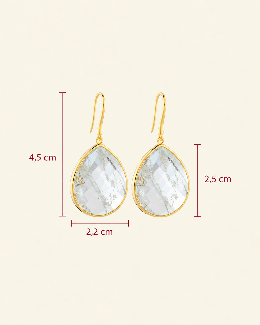 Paulina Just Perfect Earrings Aqua Green Gold - Charlotte Bonde Sthlm