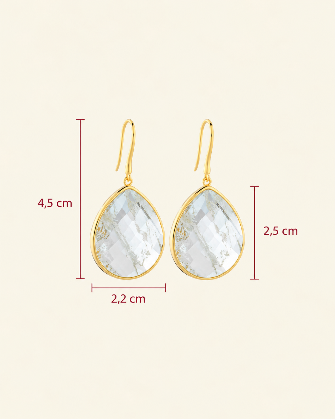 Paulina Just Perfect Earrings Aqua Green Gold - Charlotte Bonde Sthlm