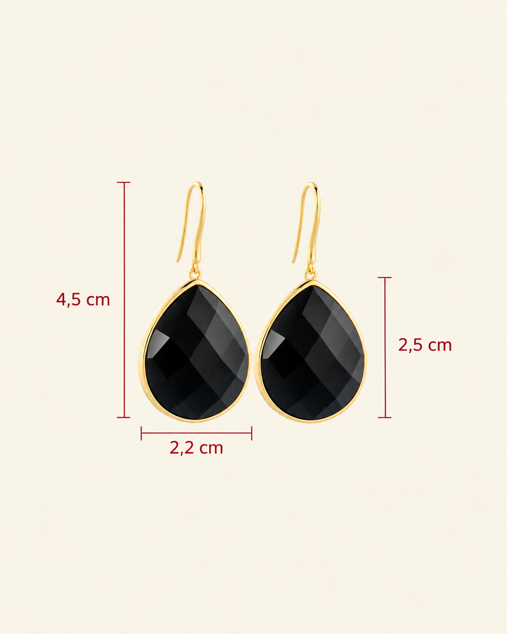 Paulina Just Perfect Earrings Black Gold - Charlotte Bonde Sthlm