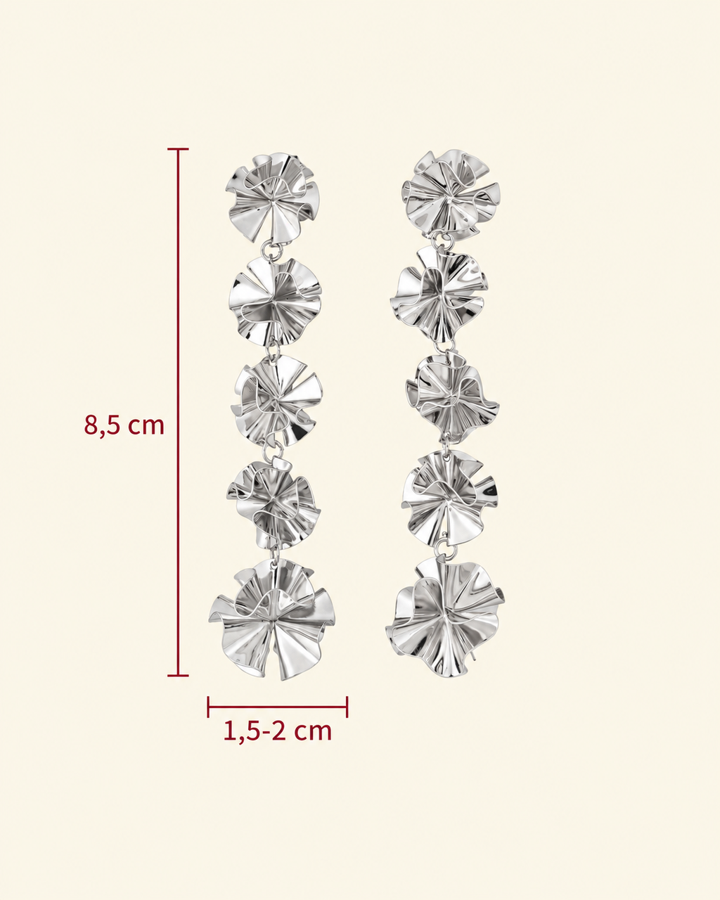 Hedvig Deco Vanity Earrings Silver - Charlotte Bonde Sthlm