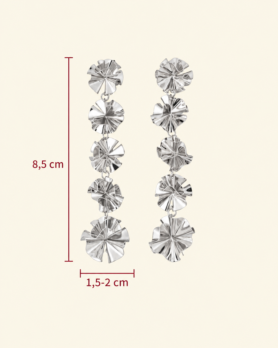 Hedvig Deco Vanity Earrings Silver - Charlotte Bonde Sthlm