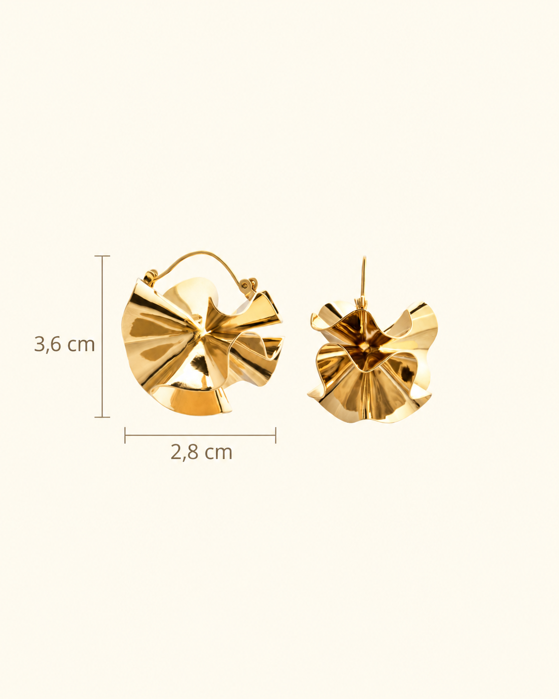 Hedvig Deco Hoops Gold - Charlotte Bonde Sthlm