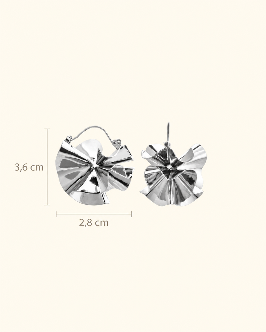 Hedvig Deco Hoops Silver - Charlotte Bonde Sthlm