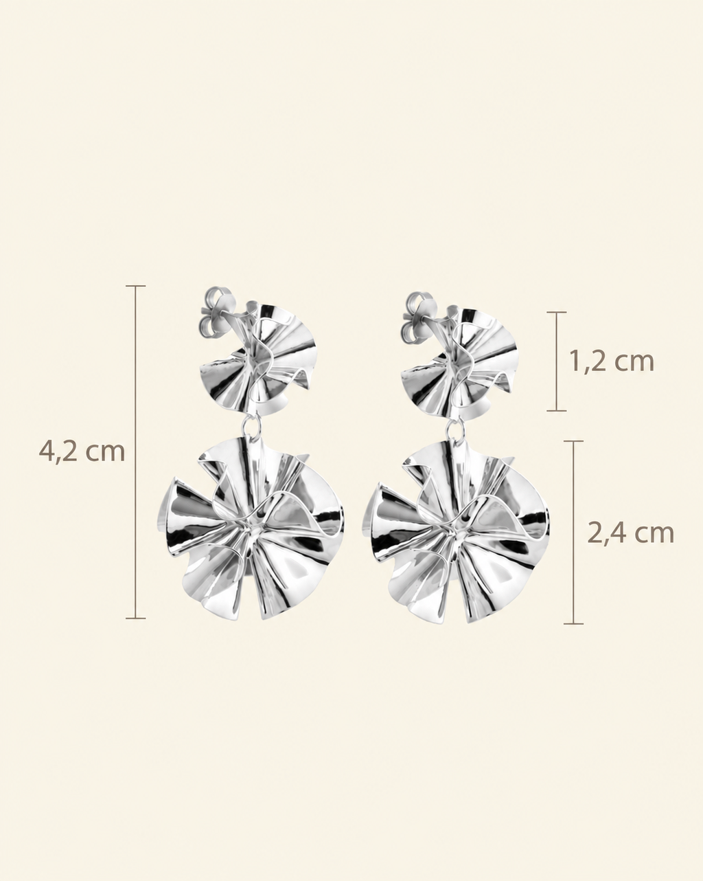 Hedvig Deco Mix Earrings Silver - Charlotte Bonde Sthlm