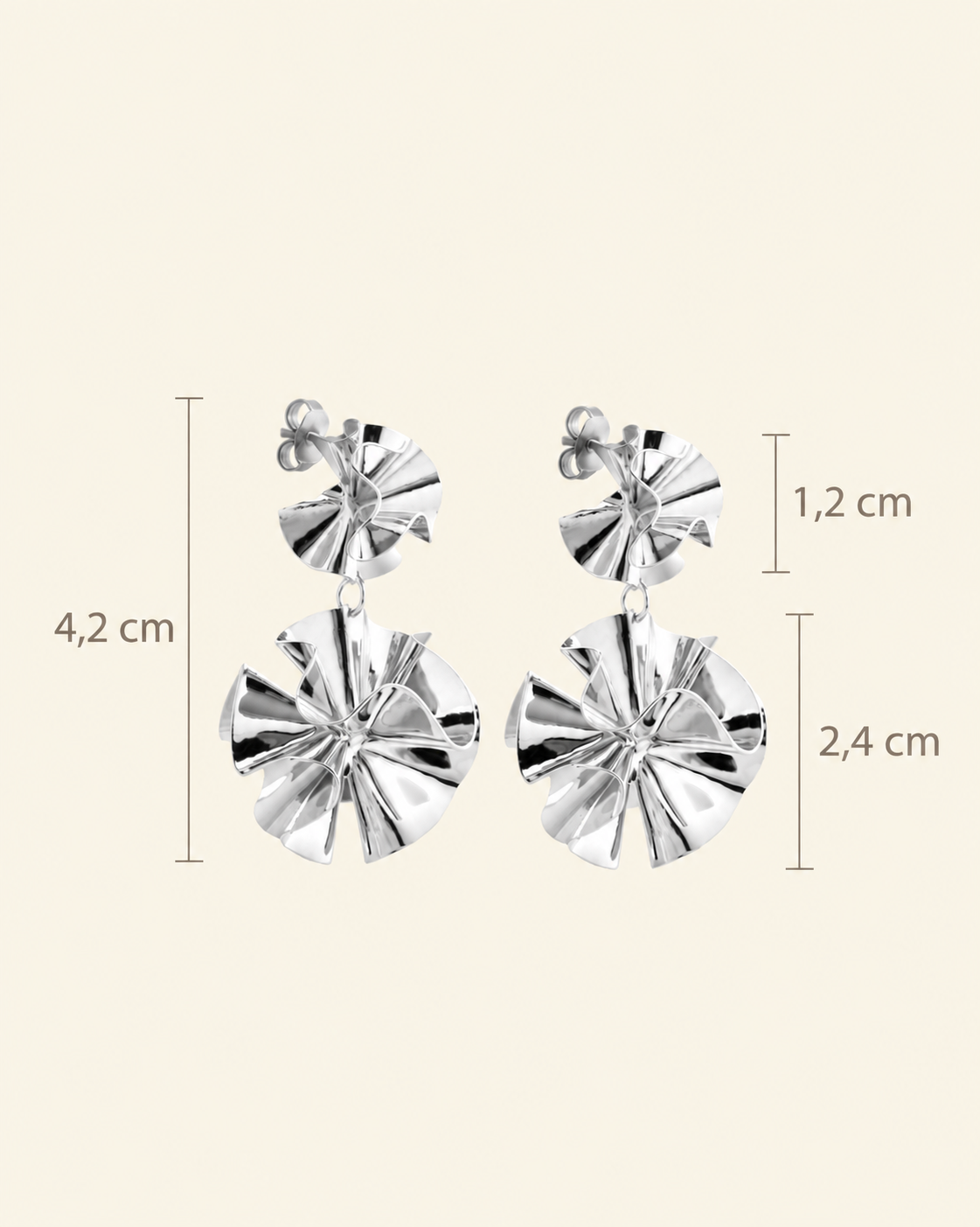 Hedvig Deco Mix Earrings Silver - Charlotte Bonde Sthlm