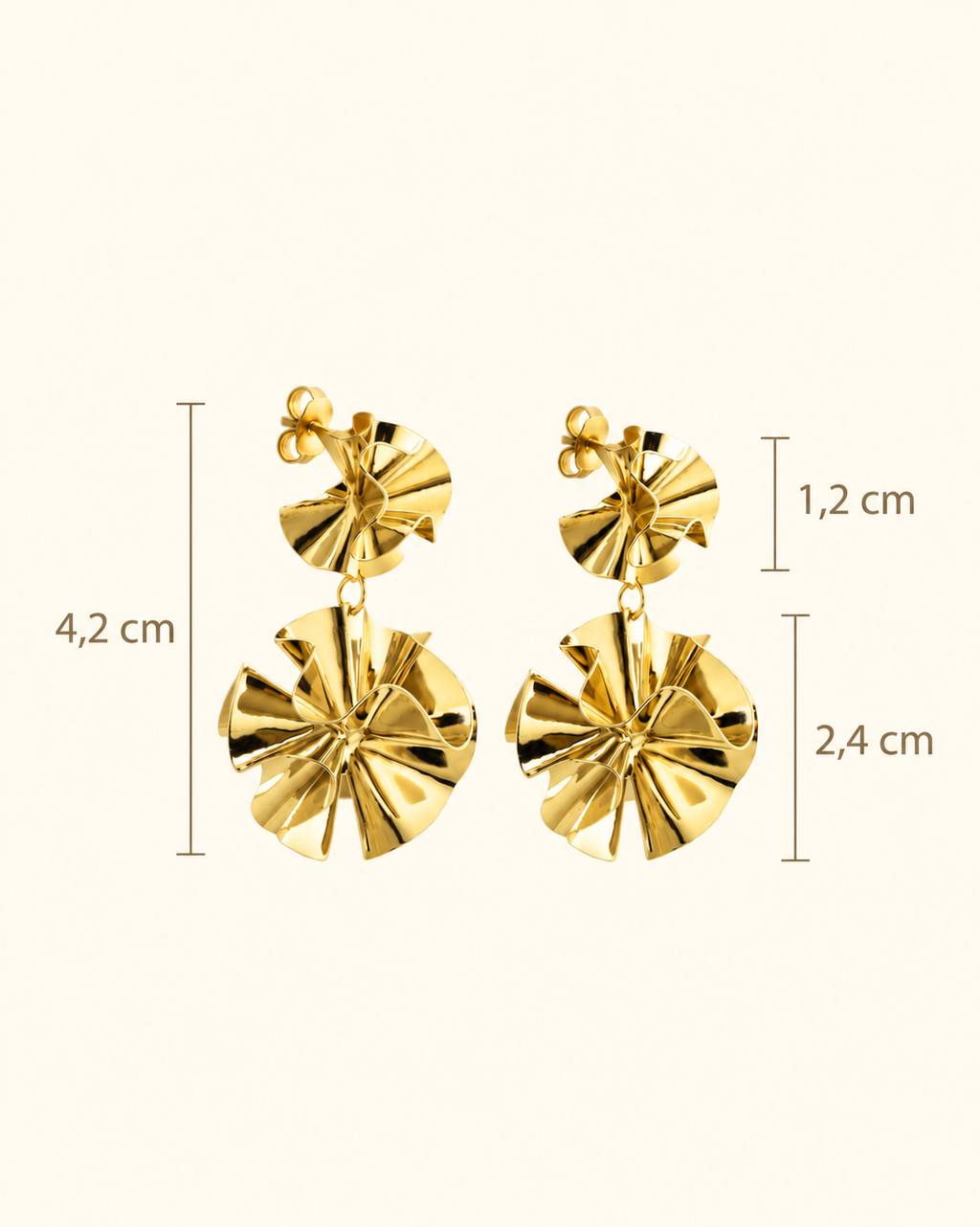 Hedvig Deco Mix Earrings Gold - Charlotte Bonde Sthlm