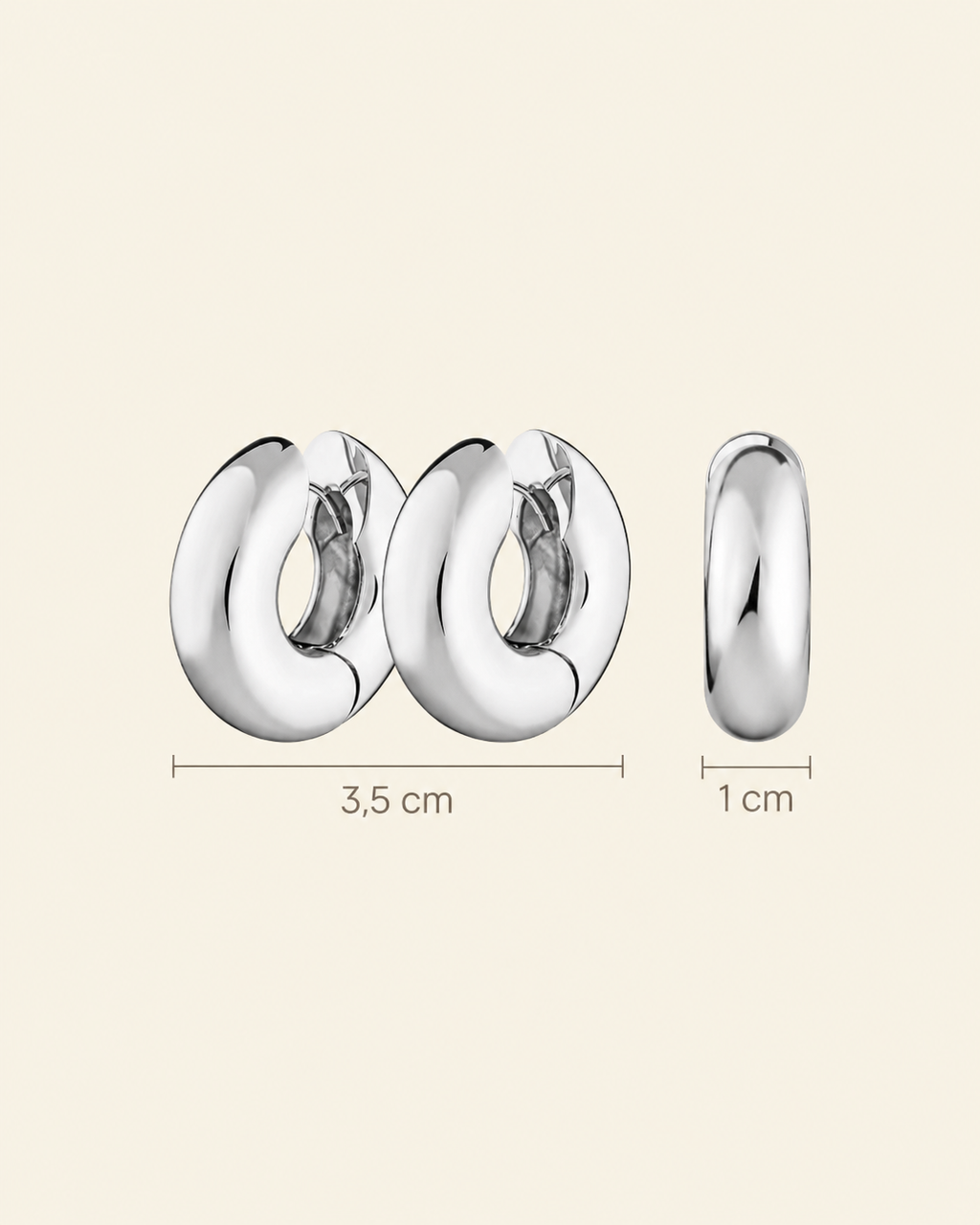 Timeless Chunky Vanity Hoops Silver - Charlotte Bonde Sthlm