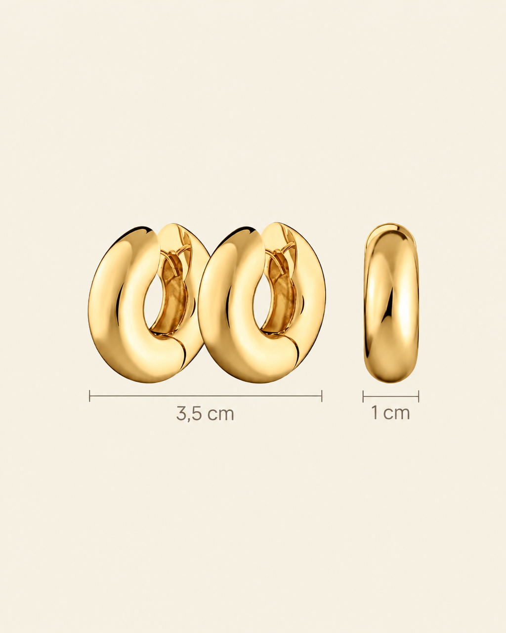 Timeless Chunky Vanity Hoops Gold - Charlotte Bonde Sthlm