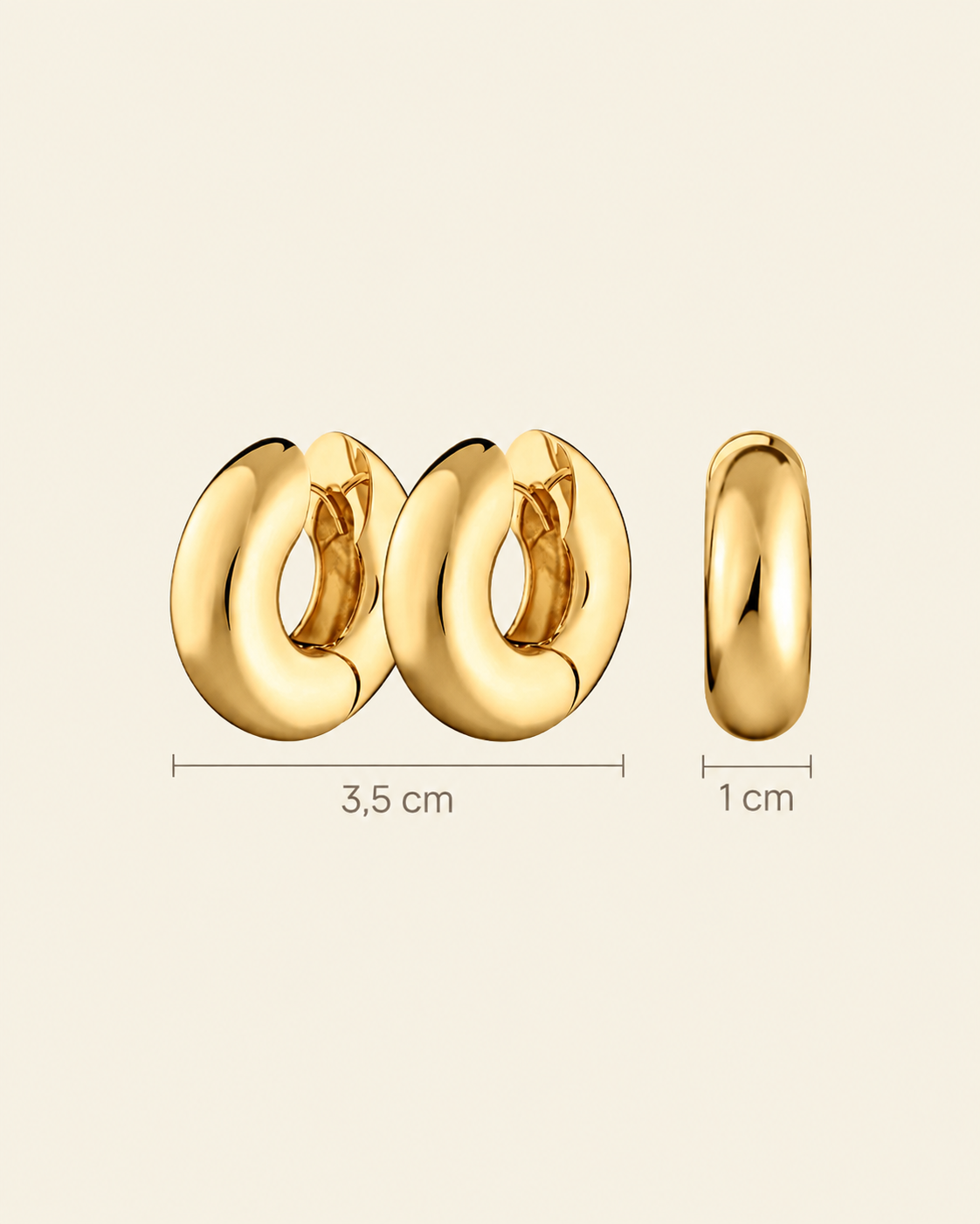 Timeless Chunky Vanity Hoops Gold - Charlotte Bonde Sthlm