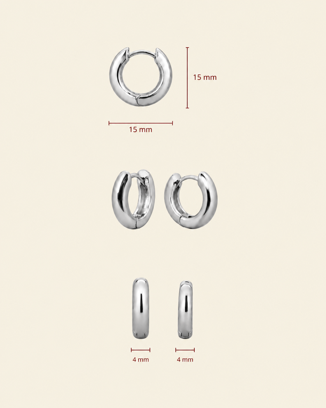 Timeless Tiny Hoops Silver - Charlotte Bonde Sthlm