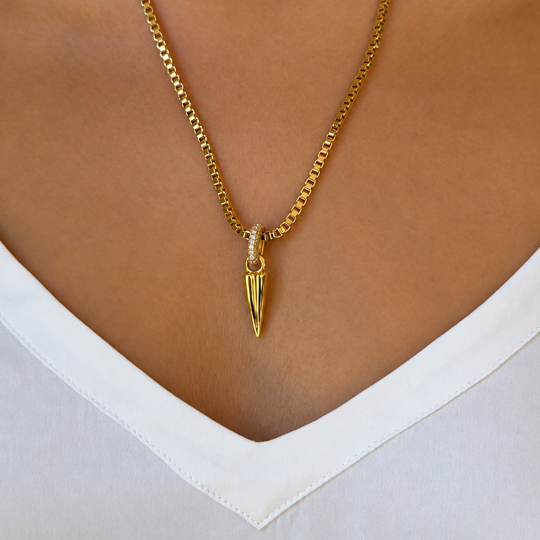 Signature Vanity Heart Pendant Rock Crystal Gold