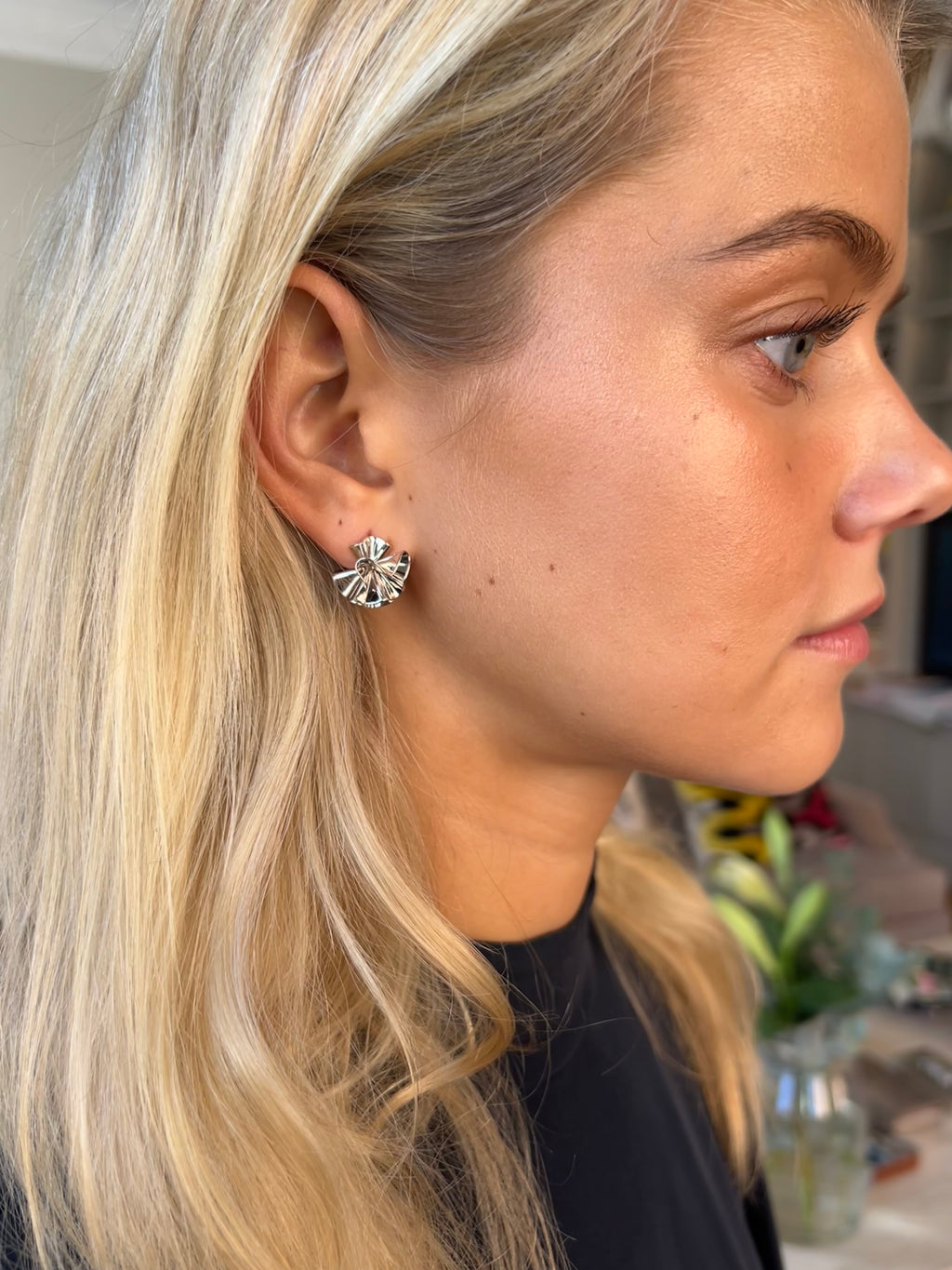 Hedvig Deco Petite Hoops Silver - Charlotte Bonde Sthlm
