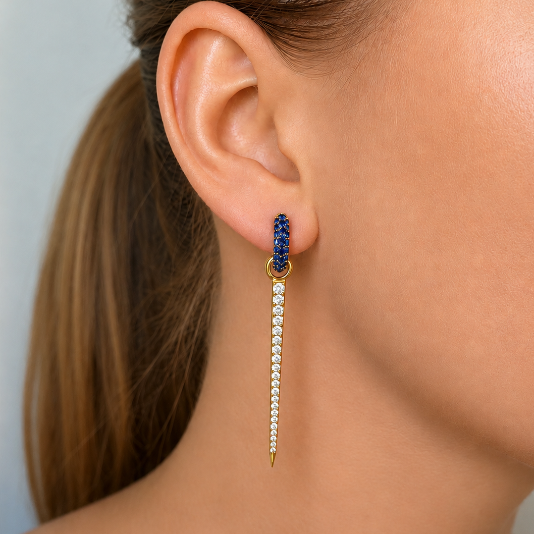 Signature Spike Pendant Rock Crystal Gold