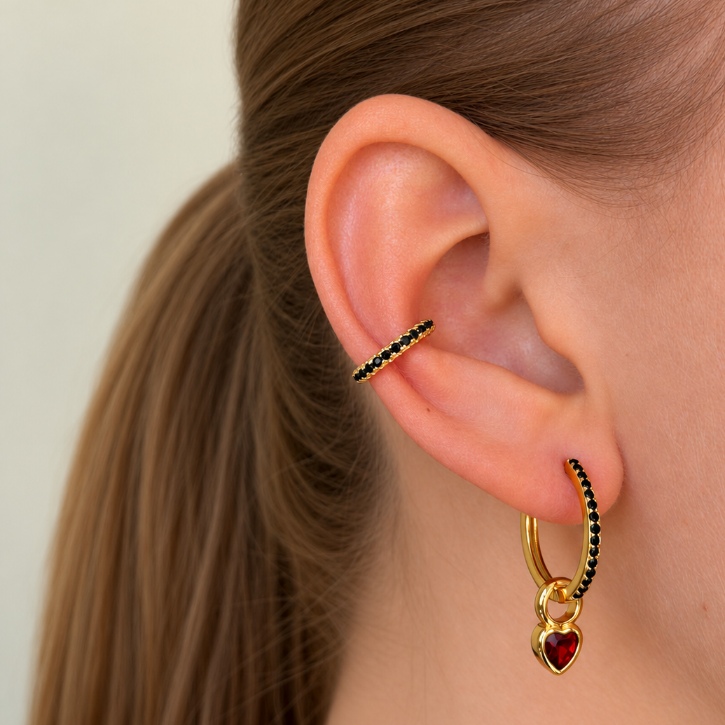 Irma Ear Cuff Black Gold