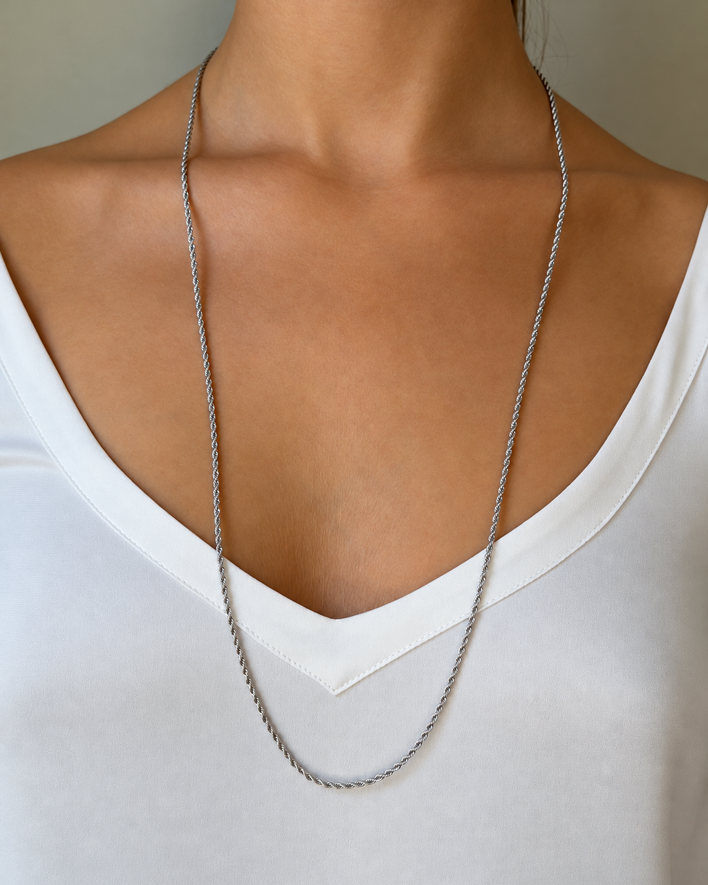 Signature Stack Rope Chain Silver 80 cm - Charlotte Bonde Sthlm