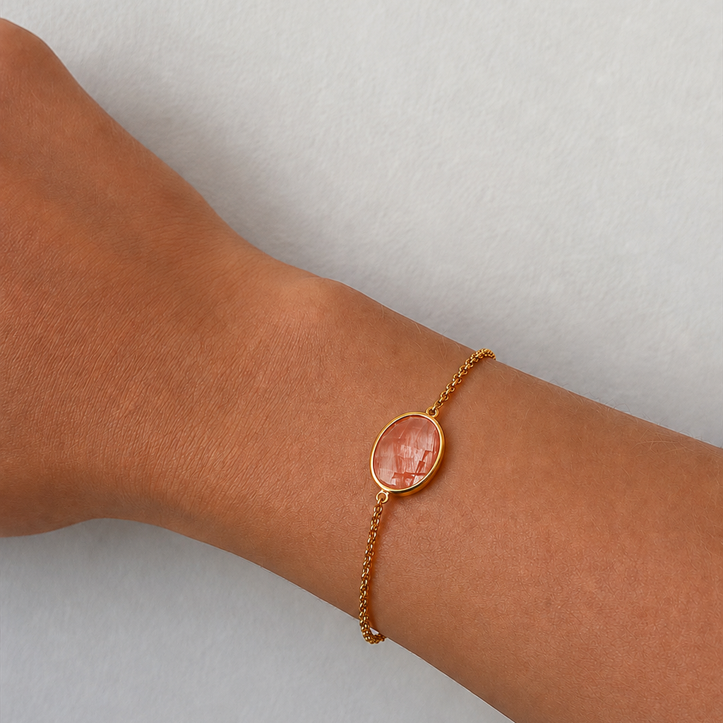 Paulina Petite Bracelet Apricot Pink Gold - Charlotte Bonde Sthlm