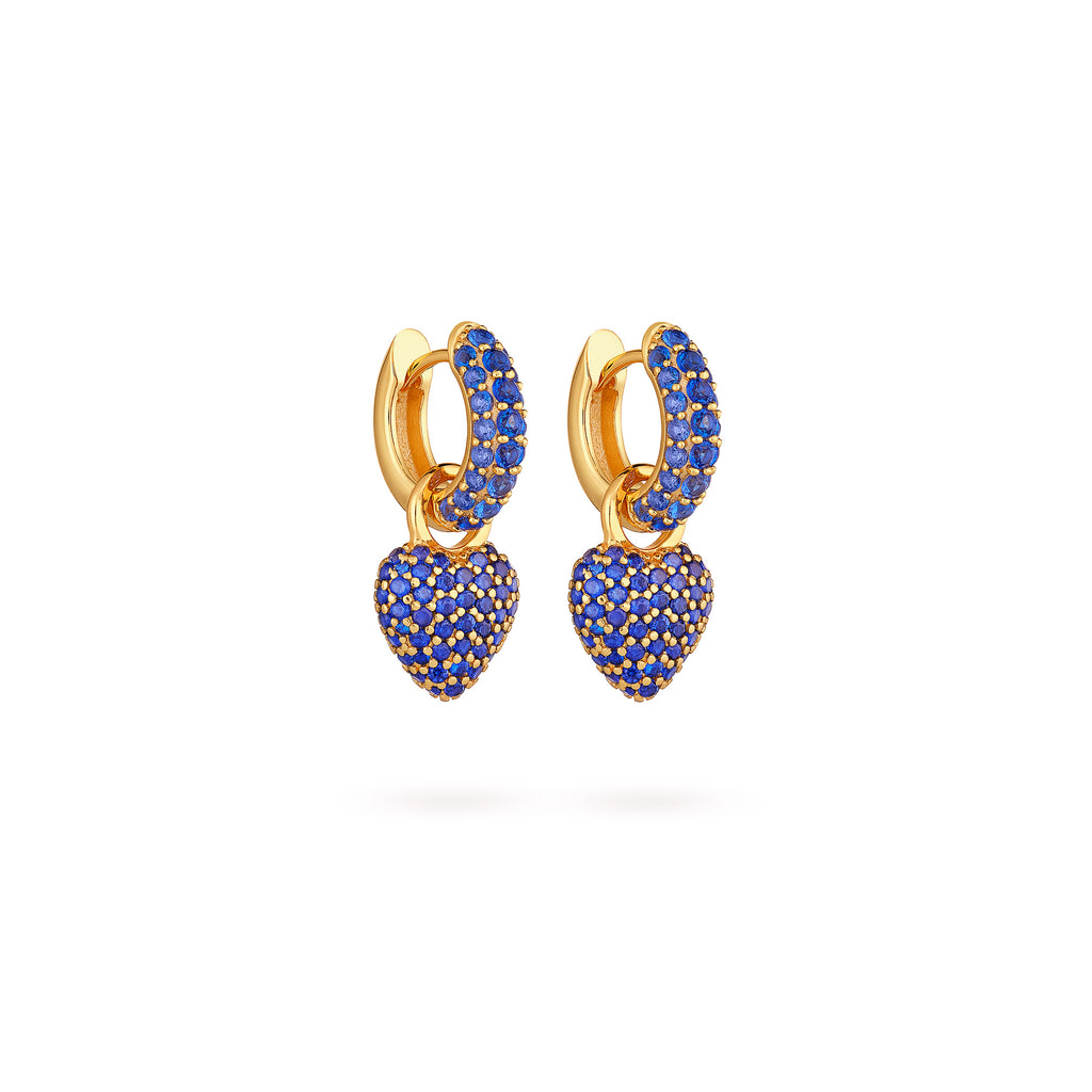 Timeless Tiny Hoops Blue Spinel - Charlotte Bonde Sthlm