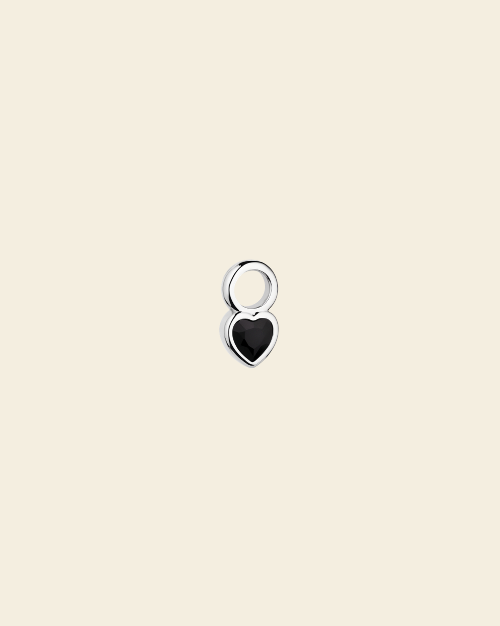Eternal Love Petite Pendant Black Crystal Silver - Charlotte Bonde Sthlm