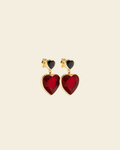 Eternal Love Vanity Earrings Red/Black Crystal - Charlotte Bonde Sthlm