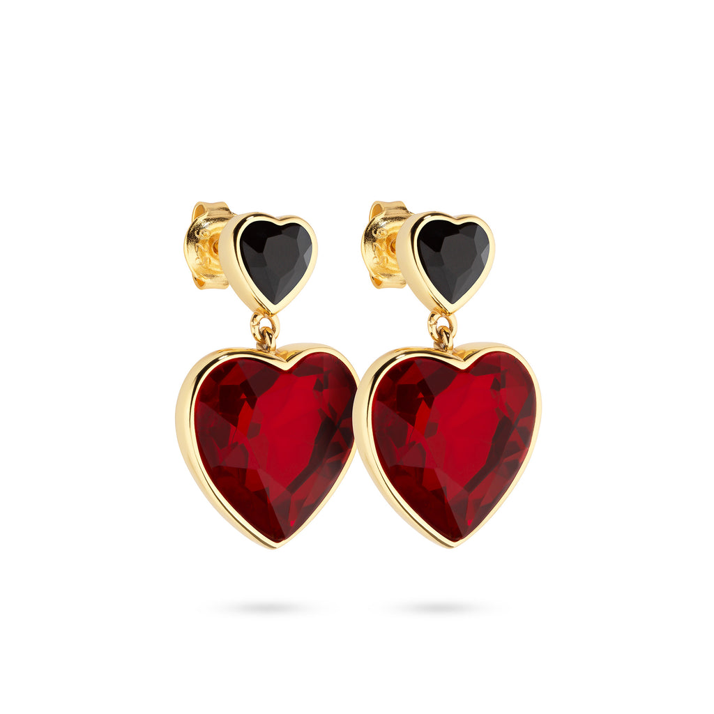 Eternal Love Vanity Earrings Red/Black Crystal - Charlotte Bonde Sthlm