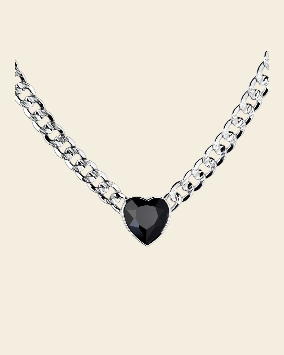 Eternal Love Vanity Necklace Black Crystal Silver - Charlotte Bonde Sthlm