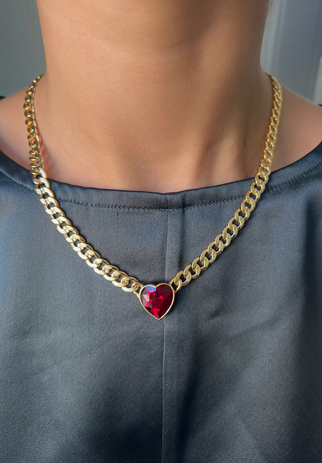 Eternal Love Vanity Necklace Red Crystal - Charlotte Bonde Sthlm