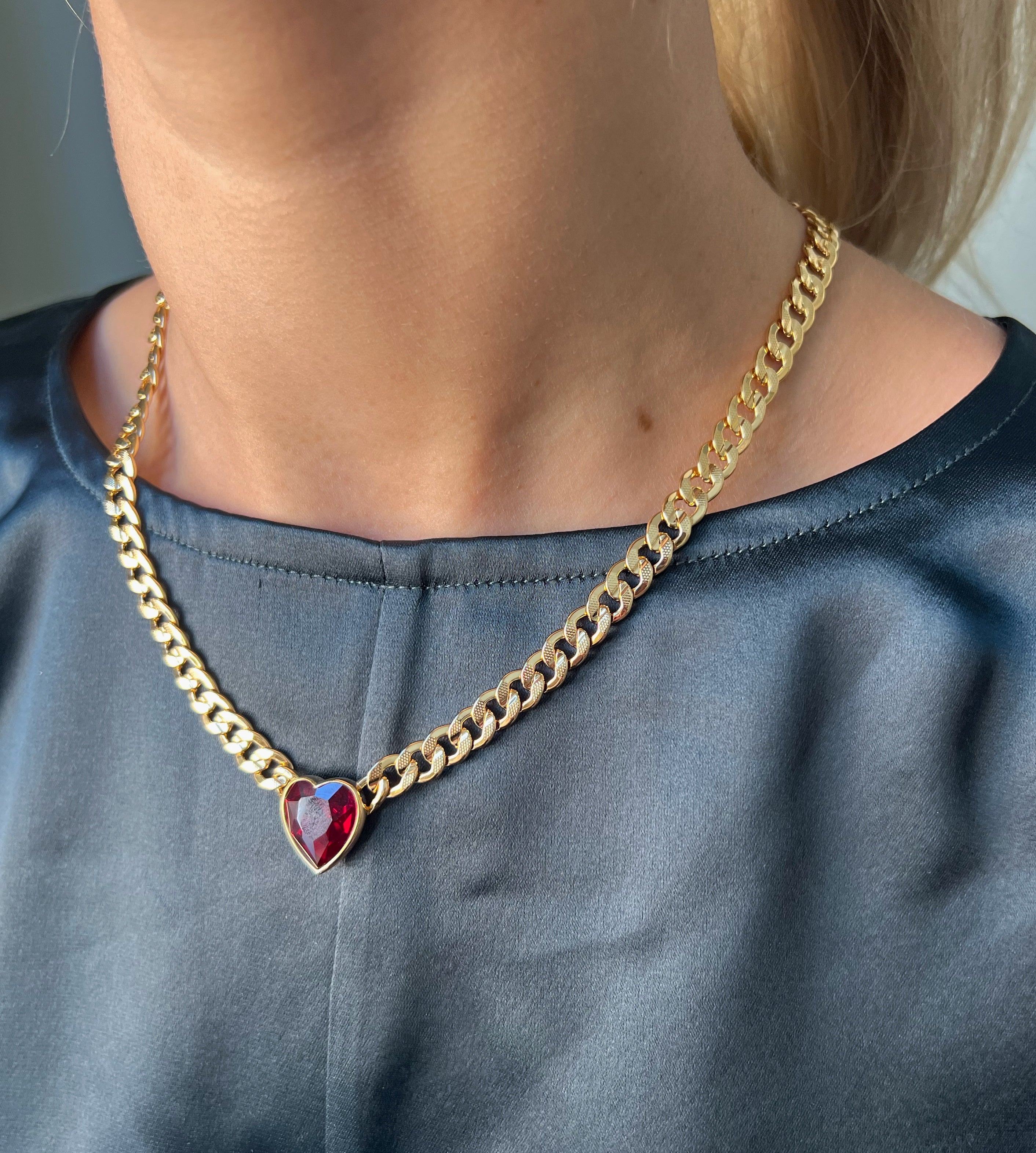 Eternal Love Vanity Necklace Red Crystal - Charlotte Bonde Sthlm