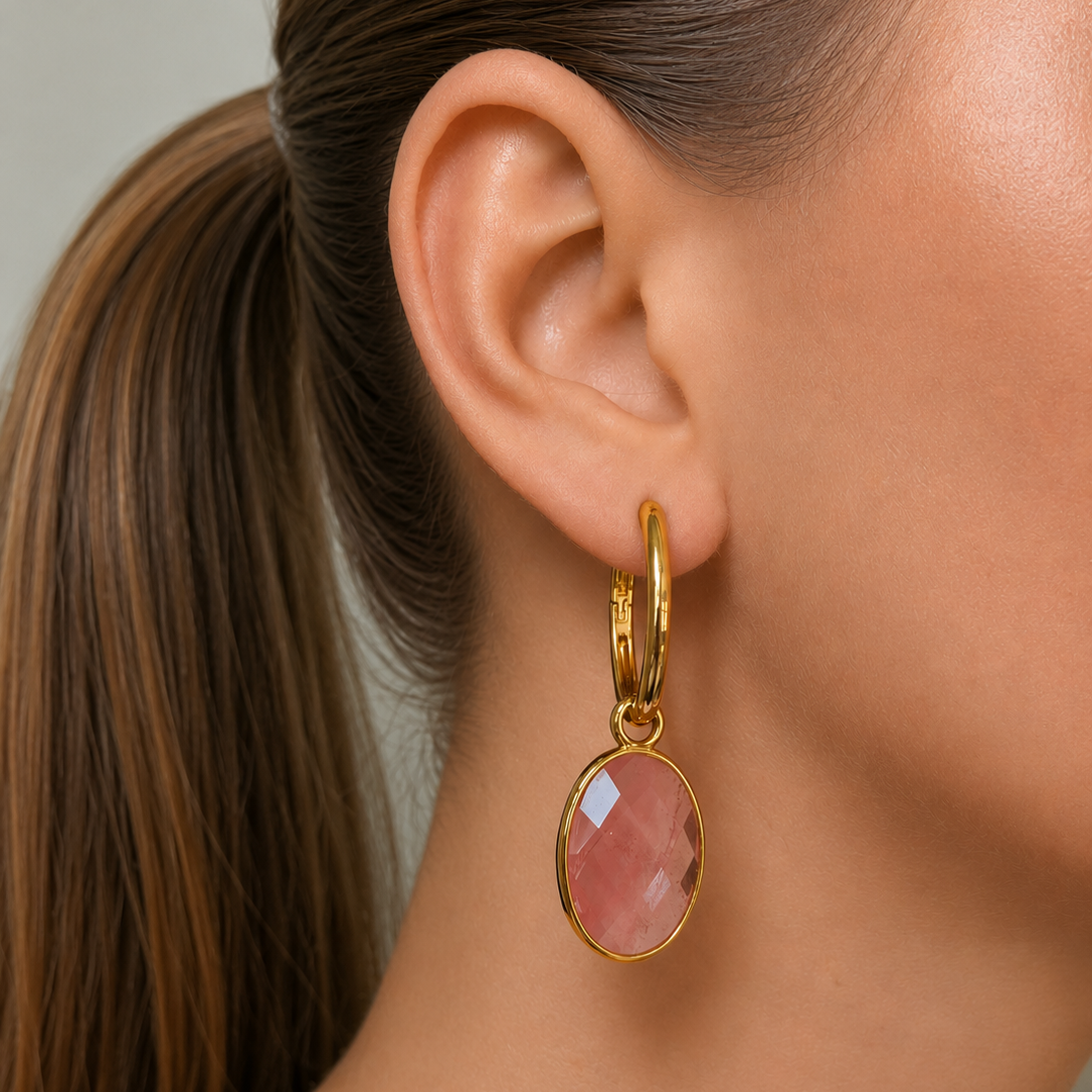 Paulina Vanity Pendant Apricot Pink Gold