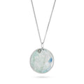 Paulina Vanity Necklace Aqua Green Silver - Charlotte Bonde Sthlm