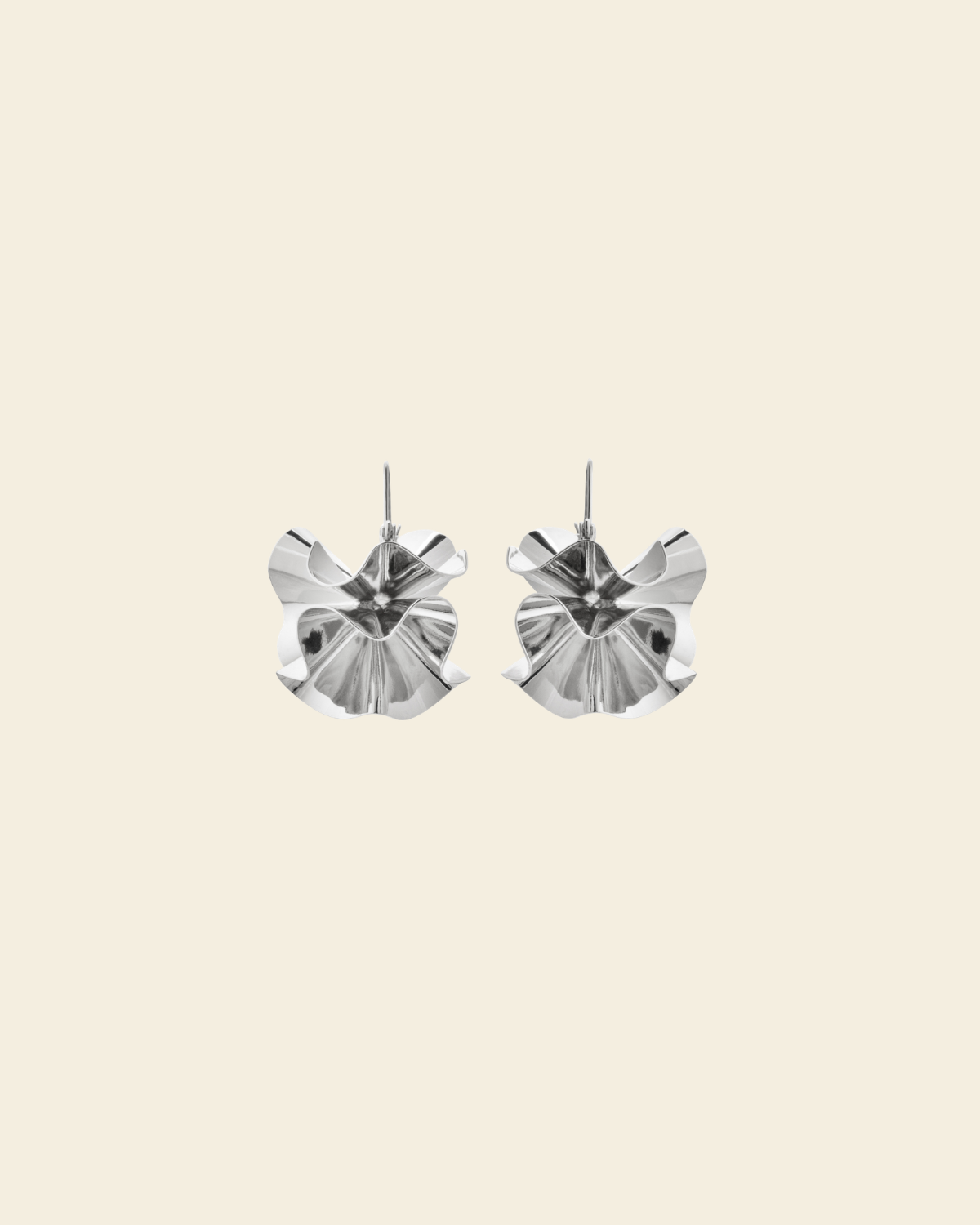 Hedvig Deco Hoops Silver - Charlotte Bonde Sthlm