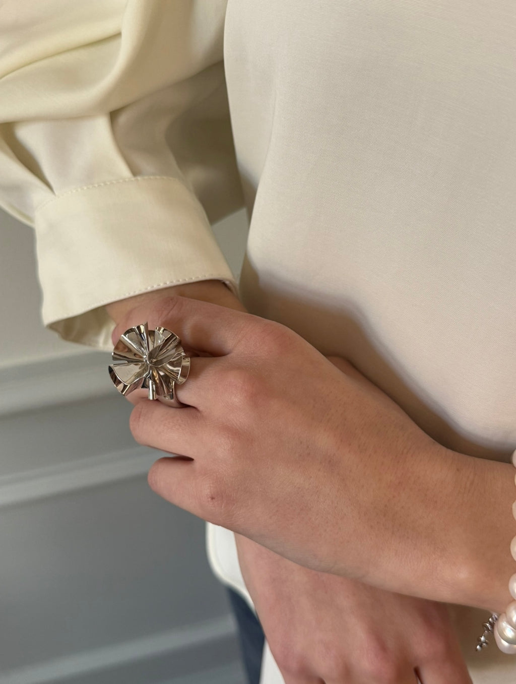 Hedvig Deco Vanity Ring Silver - Charlotte Bonde Sthlm