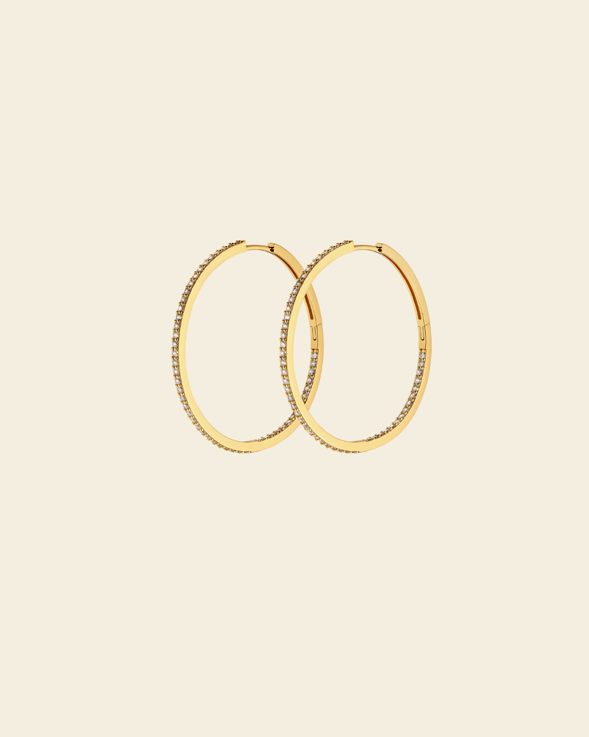 Irma Eternity Amazon Hoops Rock Crystal - Charlotte Bonde Sthlm