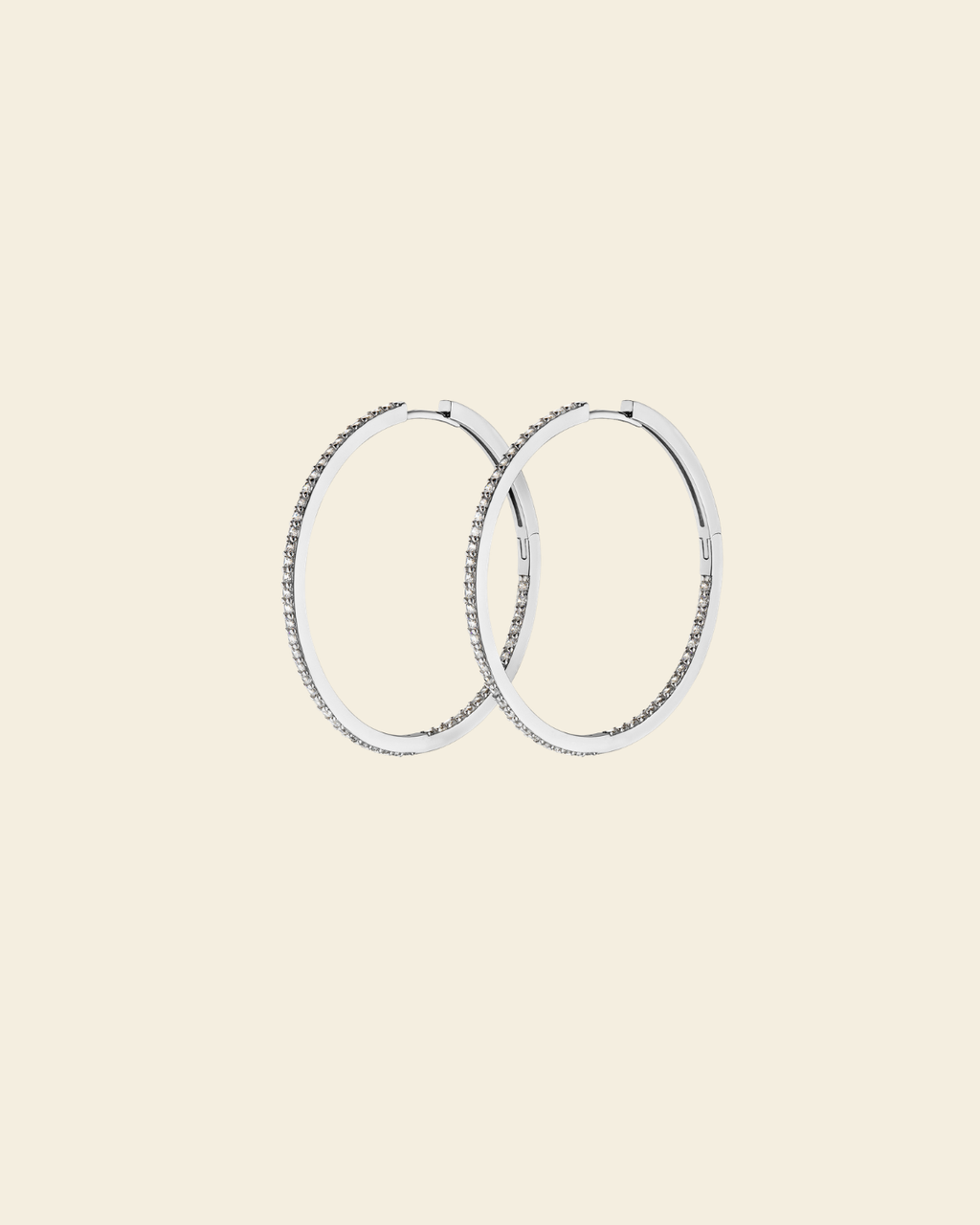 Irma Eternity Amazon Hoops Rock Crystal Silver - Charlotte Bonde Sthlm