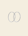 Irma Eternity Amazon Hoops Rock Crystal Silver - Charlotte Bonde Sthlm