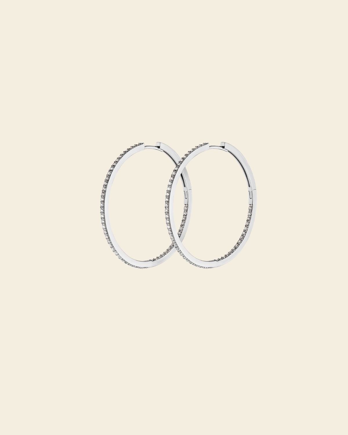 Irma Eternity Amazon Hoops Rock Crystal Silver - Charlotte Bonde Sthlm
