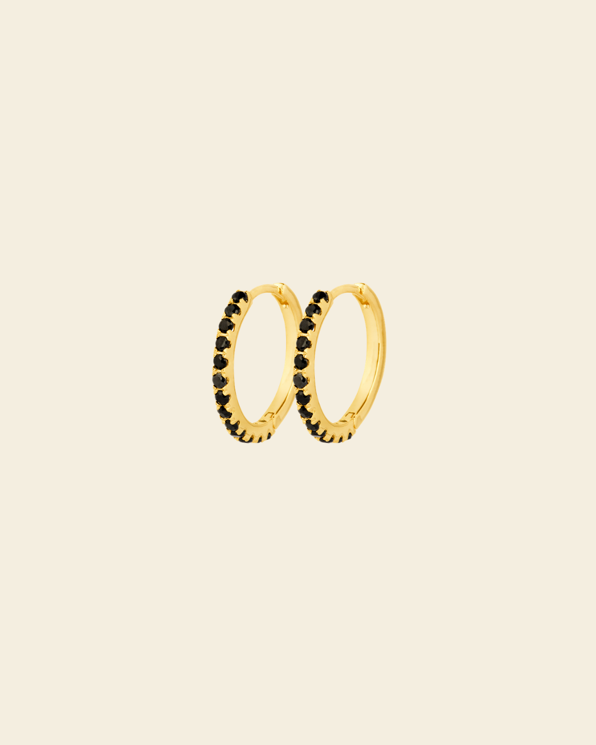 Irma Eternity Hoops Obsidian - Charlotte Bonde Sthlm