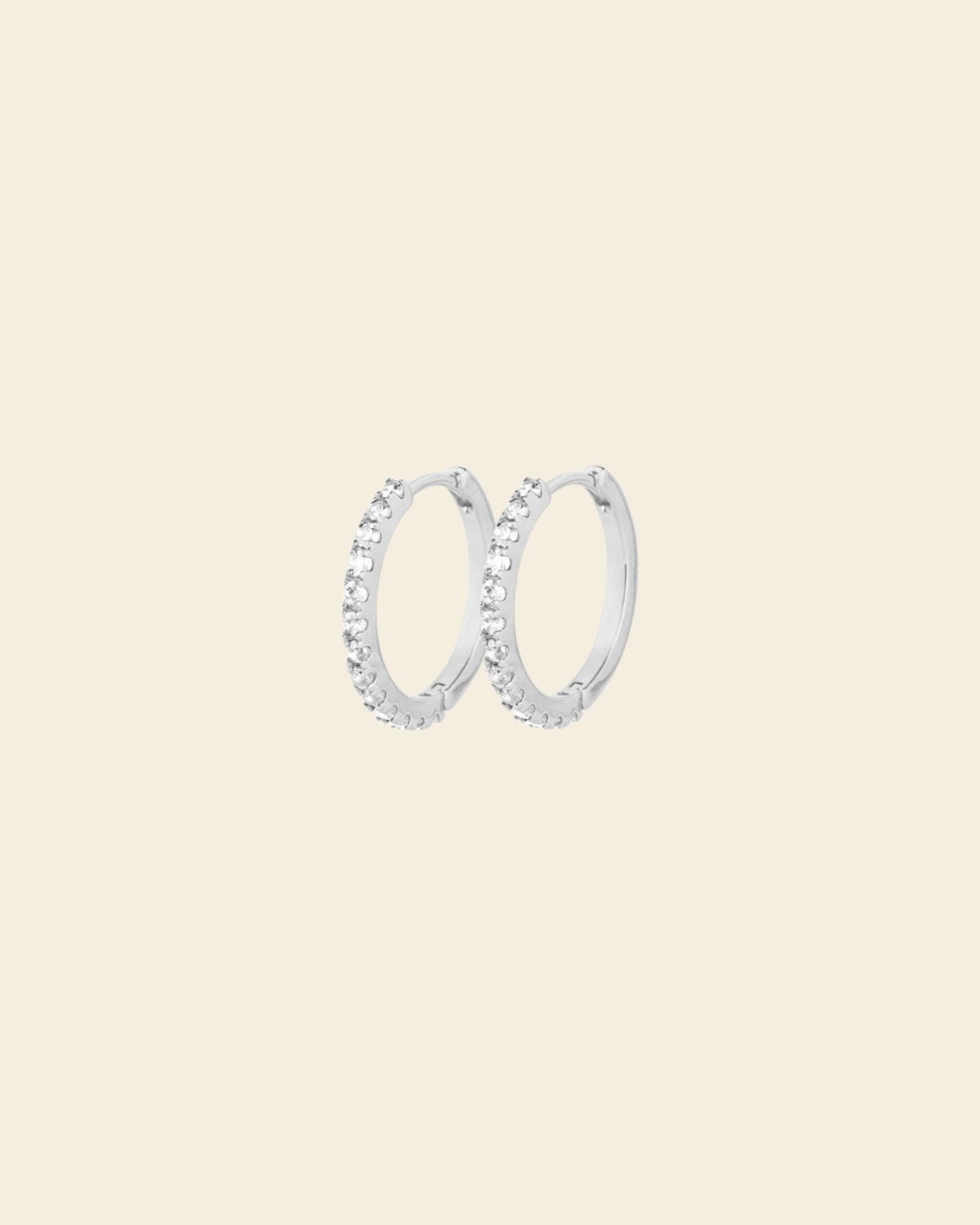 Irma Eternity Hoops Rock Crystal Silver - Charlotte Bonde Sthlm