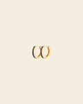 Irma Petite Hoops Black Crystal - Charlotte Bonde Sthlm