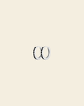 Irma Petite Hoops Black Crystal Silver - Charlotte Bonde Sthlm