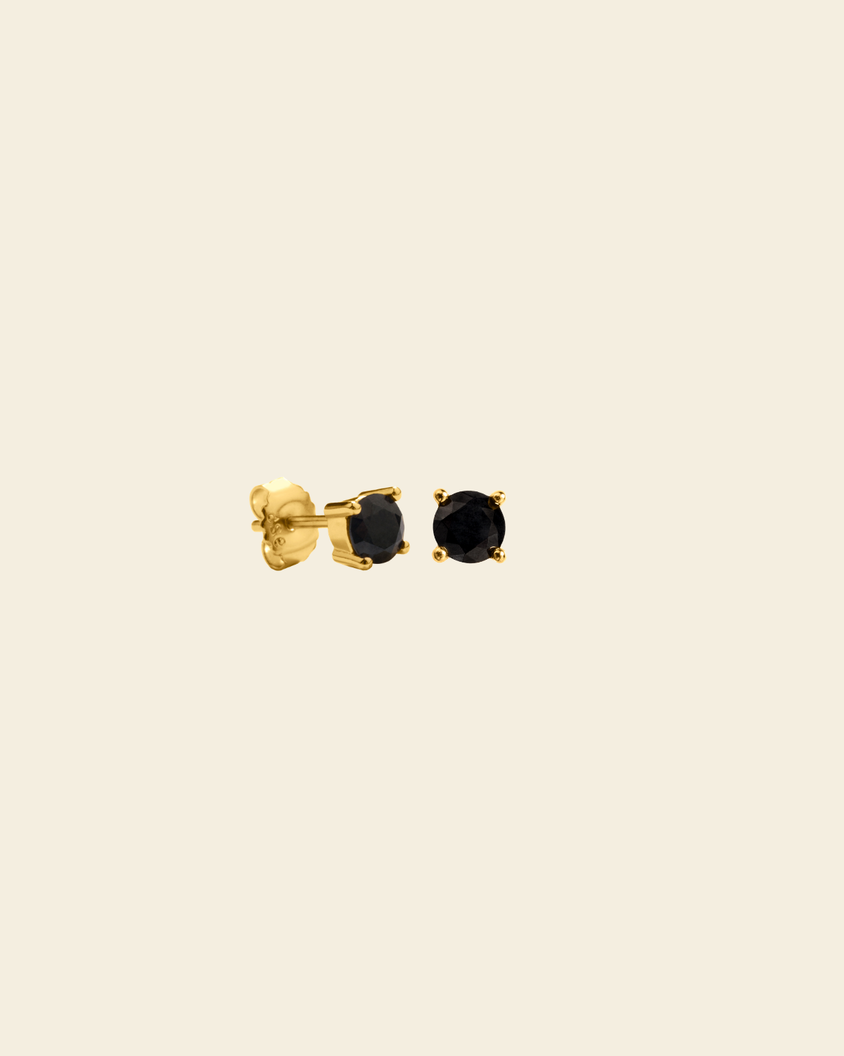 Irma Solitaire Studs Obsidian - Charlotte Bonde Sthlm