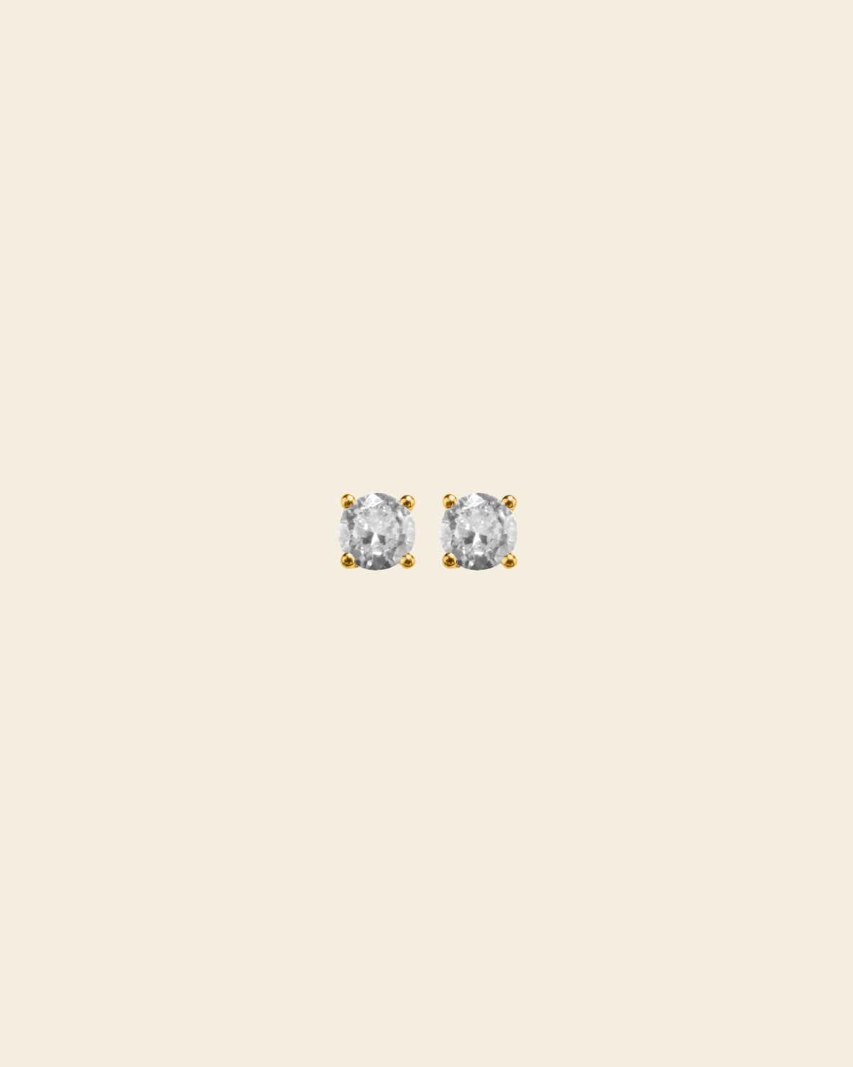 Irma Solitaire Studs Rock Crystal - Charlotte Bonde Sthlm