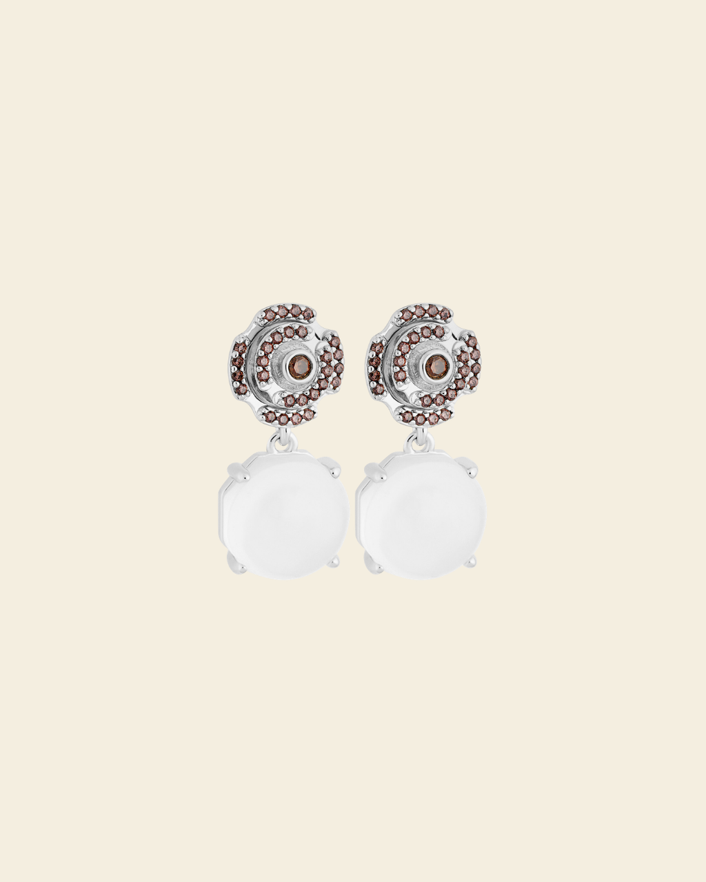 Labyrinth Just Perfect Earrings Smoky Quartz - Charlotte Bonde Sthlm