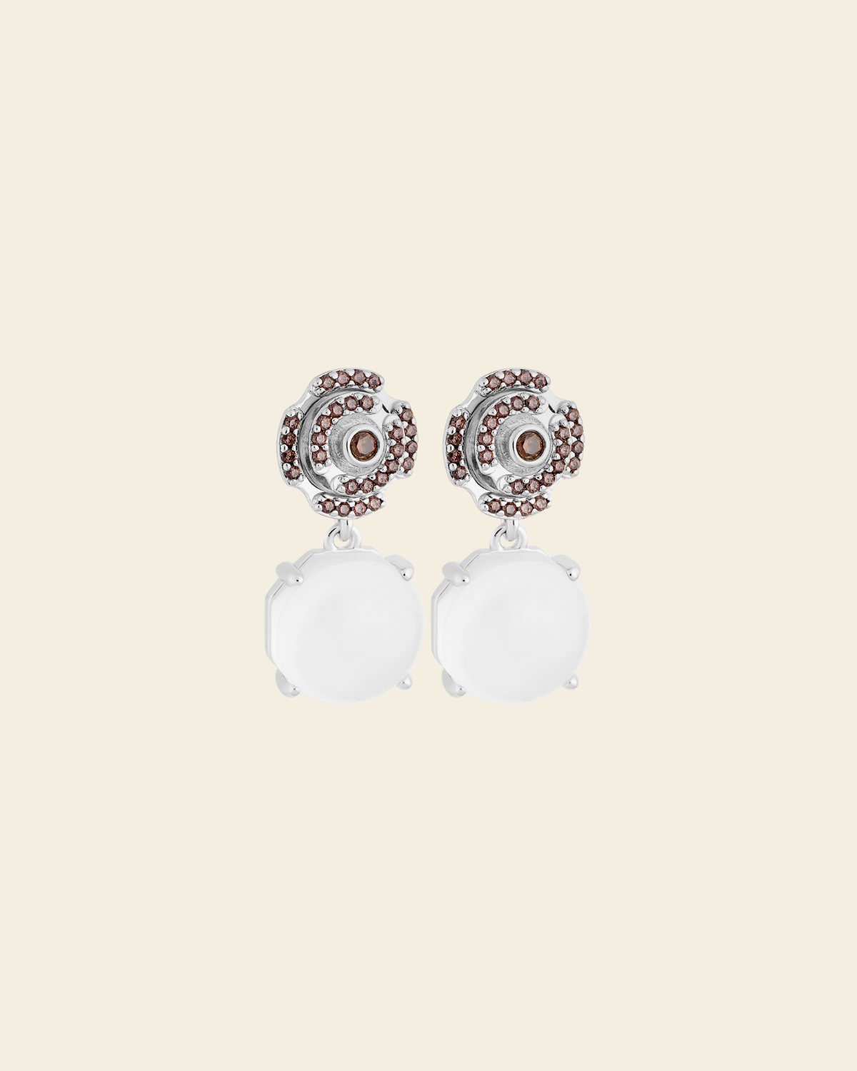 Labyrinth Just Perfect Earrings Smoky Quartz - Charlotte Bonde Sthlm