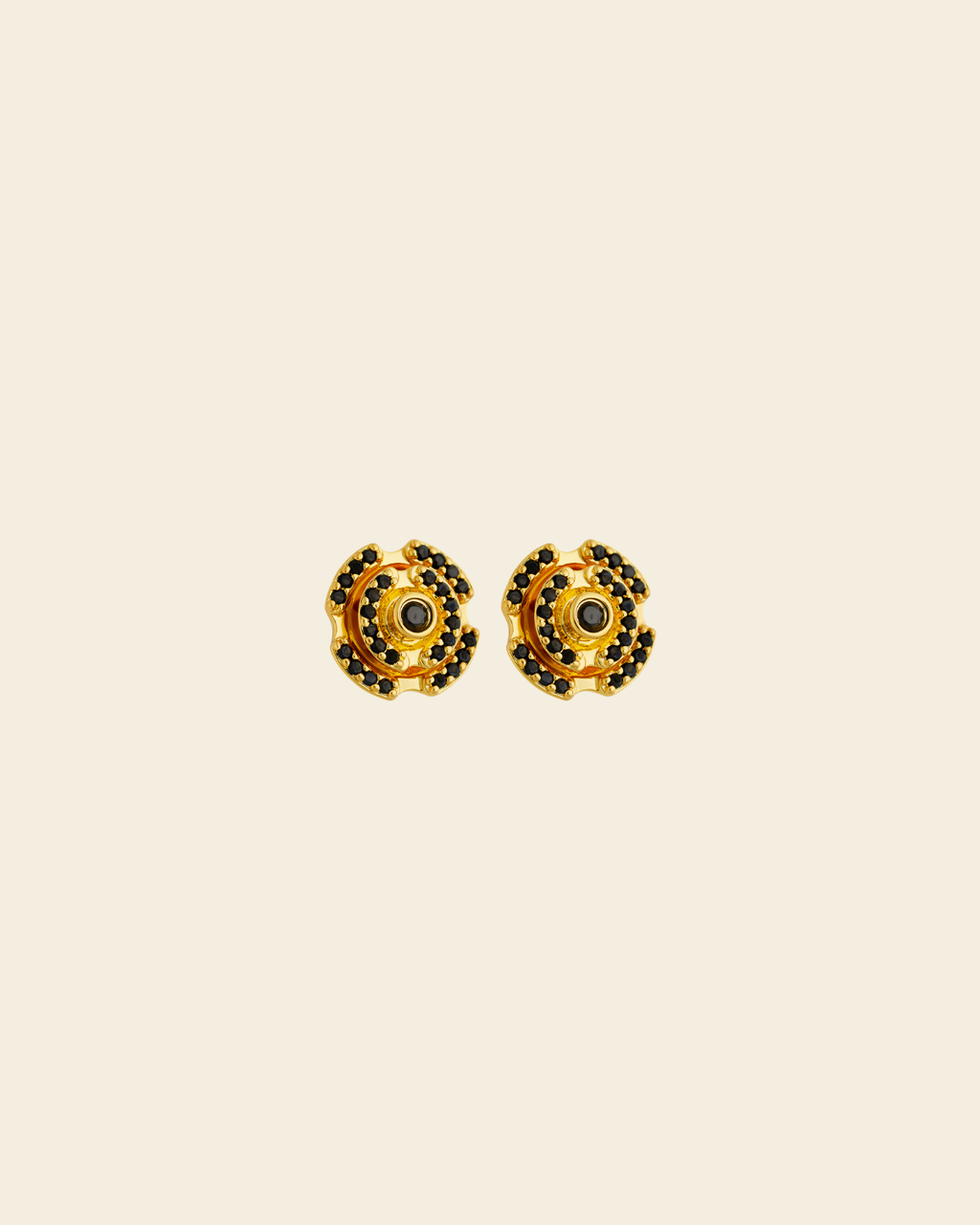 Labyrinth Petite Earring Black Spinel - Charlotte Bonde Sthlm