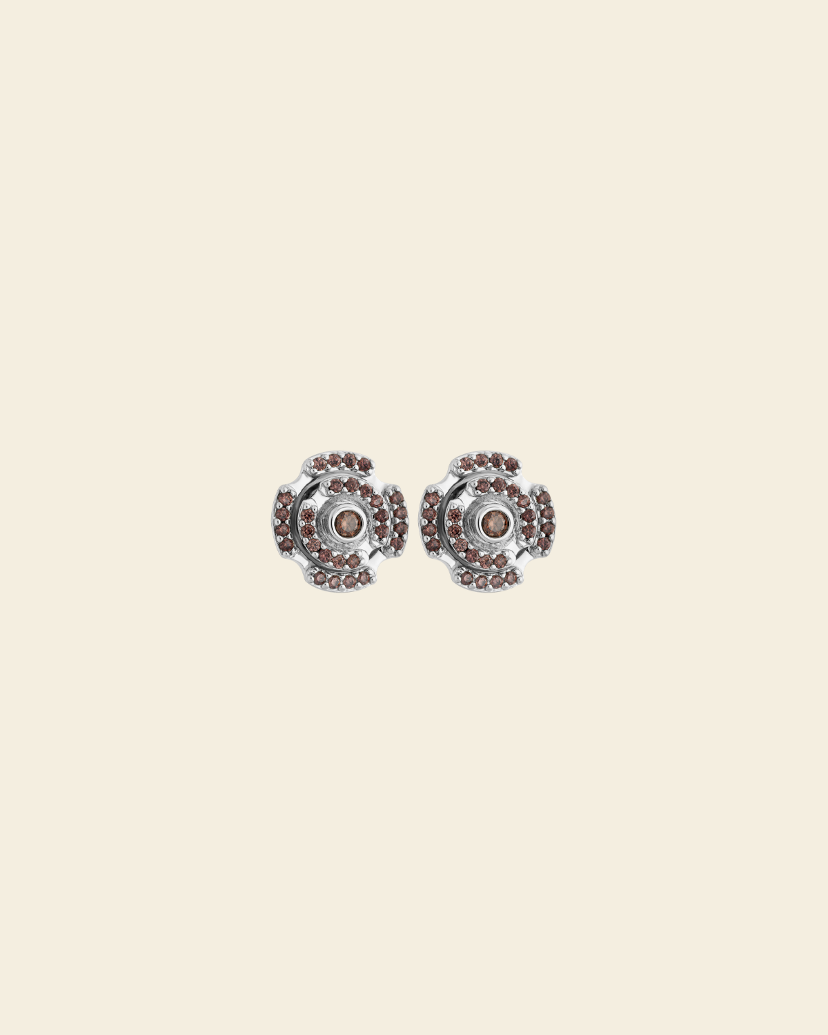 Labyrinth Petite Earring Smoky Quartz - Charlotte Bonde Sthlm