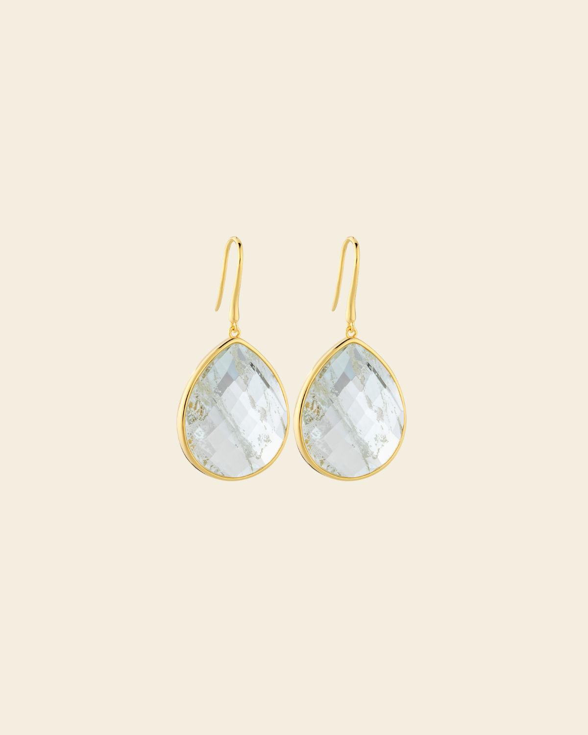 Paulina Just Perfect Earrings Aqua Green Gold - Charlotte Bonde Sthlm